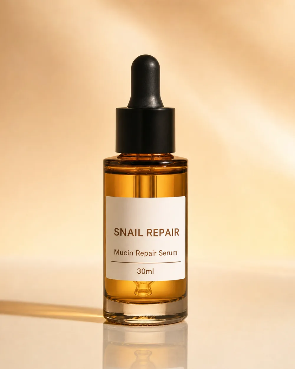 Snail mucin repair serum produced by GZ Cosmetics Lab, an example of a high-filtrate hydrating formula reproduced at a China OEM facility